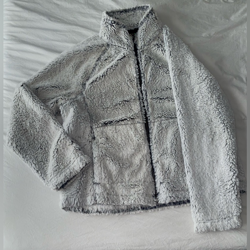 Faux Fur Zip Up Jacket